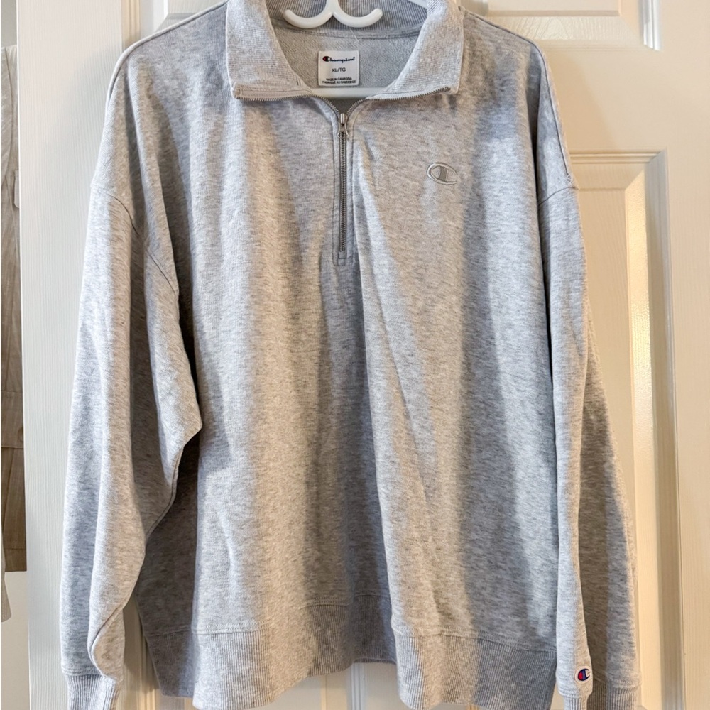 Champion Women's Gray Quarter-Zip Top